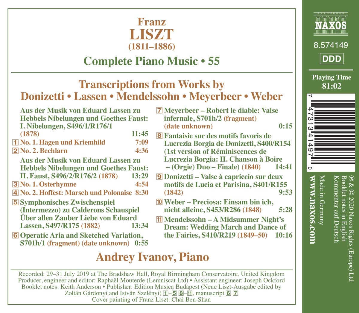 Liszt Ivanov Transcriptions Naxos CPM 55 2020 fr